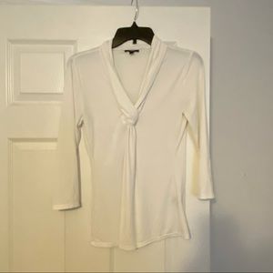 White 3/4 sleeve blouse